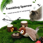 Juguete para gatos con forma de pájaro que aletea